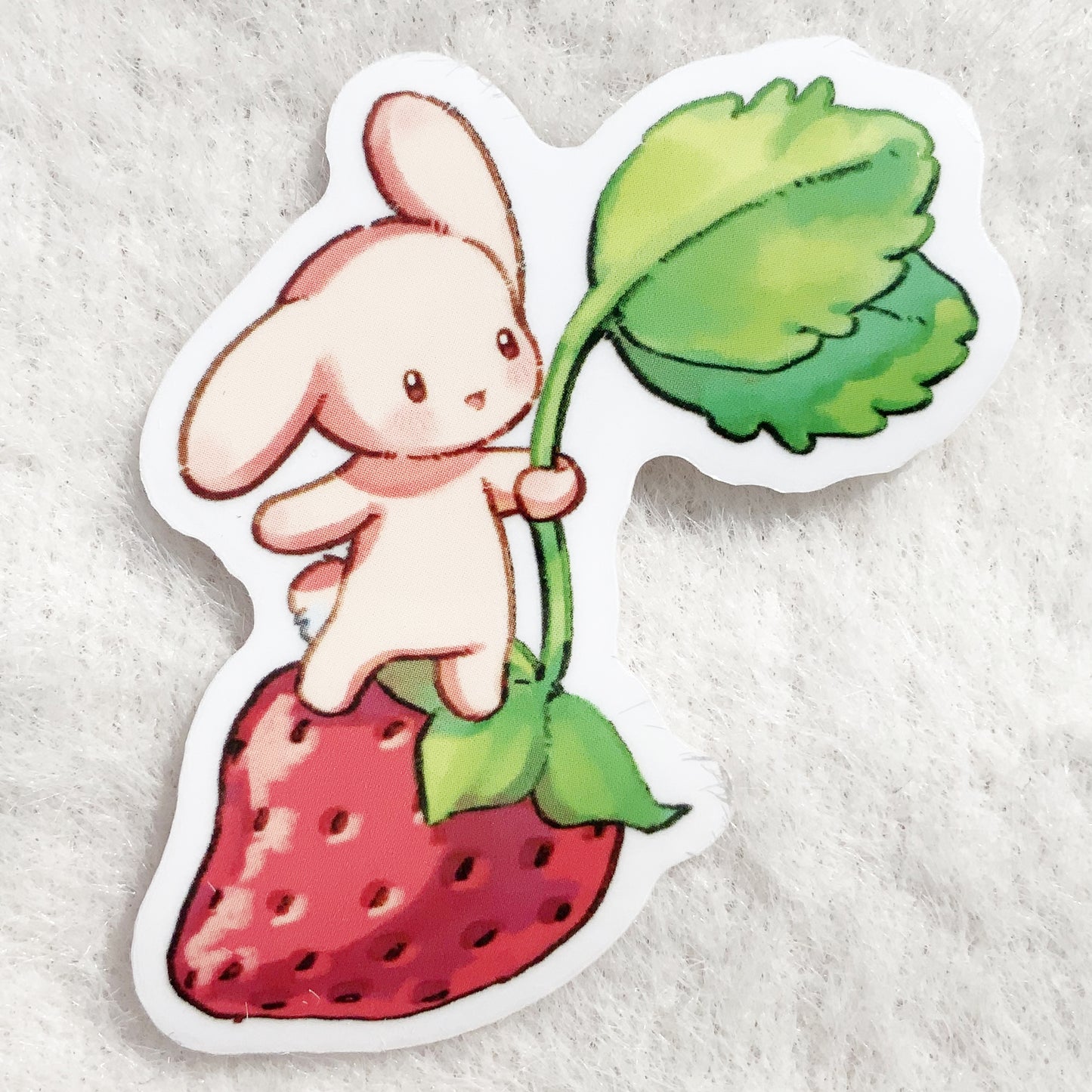 Strawberry Sweet Bunny Drawing Sticker