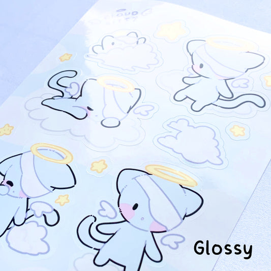 Cloud Kitty Sticker Sheet