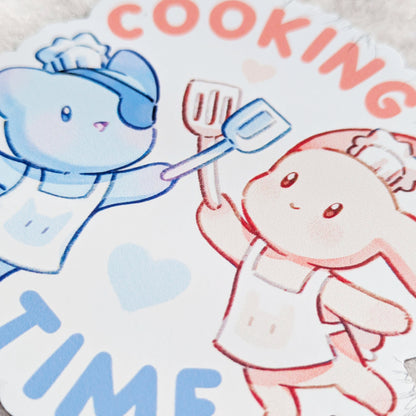 Bunny & Kitty Cooking Time Magnet!
